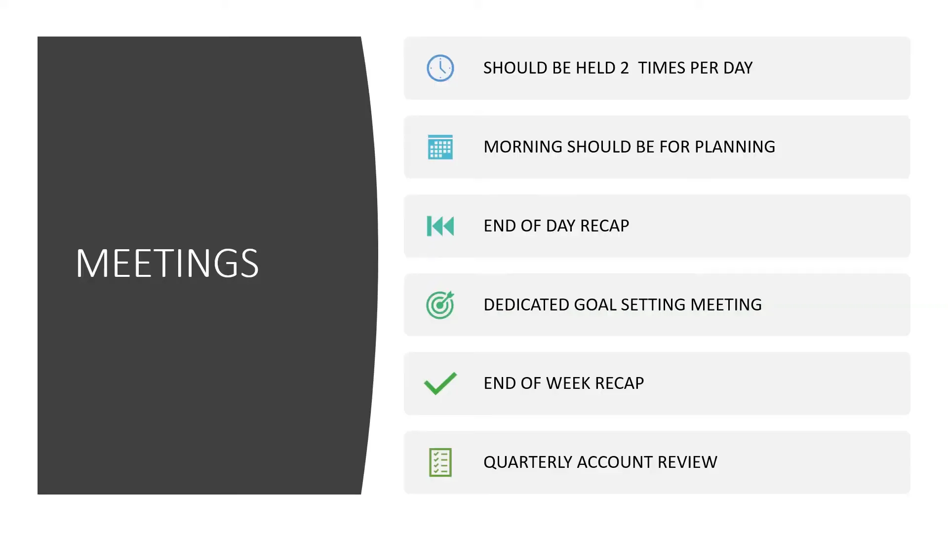 Establishing meeting structure for effective communication